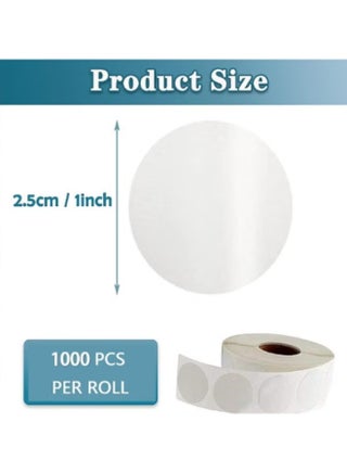 2000 Pack of 1-Inch (2.5cm) Round Seal Stickers - Clear Transparent Self-Adhesive Labels for Gift Wrapping, Envelopes, Box Sealing & Crafts - view 4